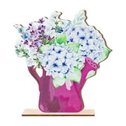 XUFLVPSEF Spring Wooden Table Centerpiece Decoration Flower Table Signs Farmhouse Spring Wood Tabletop Decor for Easter Party Holidays Home Decor Deals of The Day Clearance